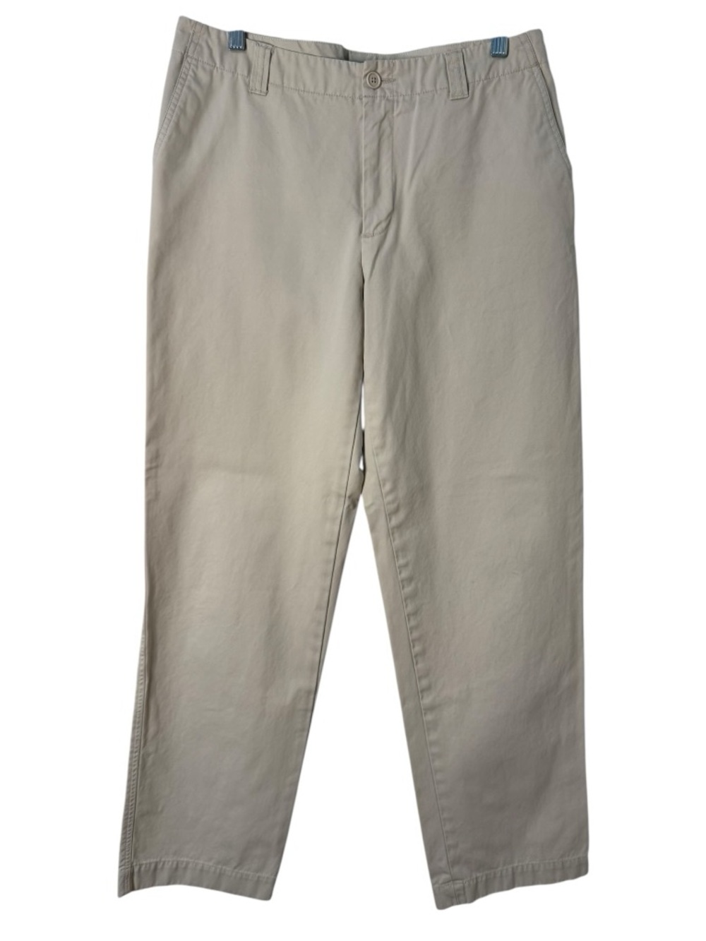 GAP Women’s Khaki Straight Leg Pants Size 10 Long 100% Cotton Casual Chinos